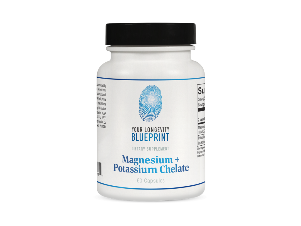 Magnesium + Potassium Chelate 60 capsules Your Longevity Blueprint